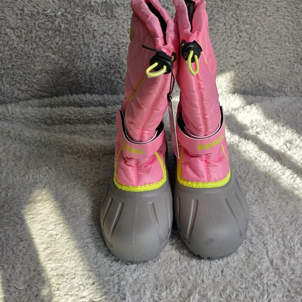 Sorel Pink Insulated Waterproof Winter Deep Snow Boots Felt Lined EU 39 US 7 NEW